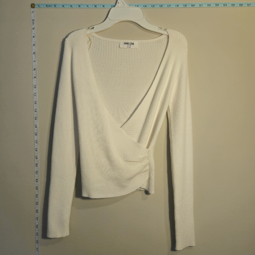 Double Zero Ribbed Wrap Shirt